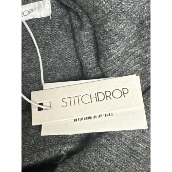 New STITCHDROP Heather Gray Turtleneck Sweater Dress Kangaroo Pocket Women's M - Picture 8 of 13